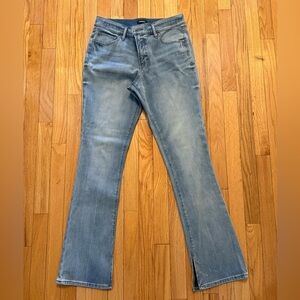 Express Skyscrapers Light Blue Women's Flared Jeans